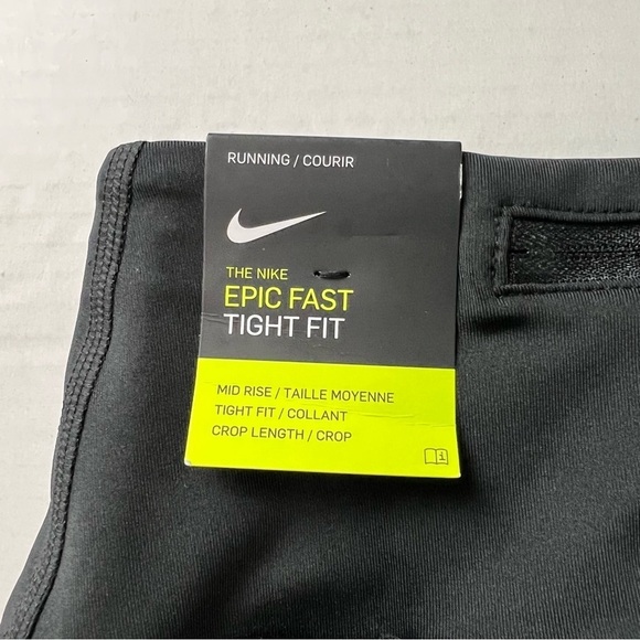 Nike NWT Epic Fast Tight Fit Mid Rise Crop DriFit Legging Size Small - Picture 7 of 12